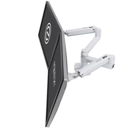 Ergotron 45-491-216 LX Dual Side-by-Side Monitor Arm White