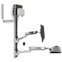 Ergotron 45-359-026 LX Sit-Stand Wall Mount System with Small CPU Holder