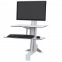 Ergotron 33-351-211 WorkFit-S Single HD Sit-Stand Workstation with Worksurface White