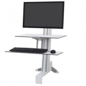 Ergotron 33-351-211 WorkFit-S Single HD Sit-Stand Workstation with Worksurface White