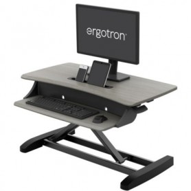 Ergotron 33-458-917 WorkFit-Z Mini Sit-Stand Desktop Workstation Dove Grey Woodgrain