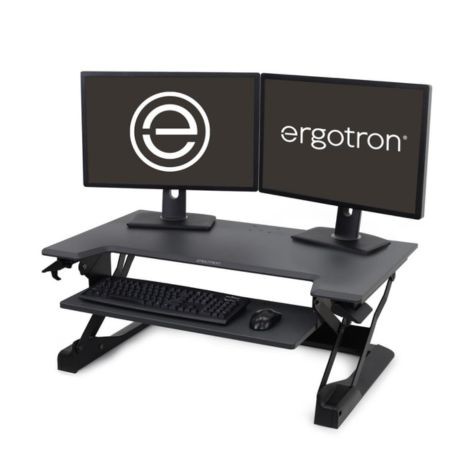 Ergotron 33-406-085 WorkFit-TL Sit-Stand Desktop Workstation Black