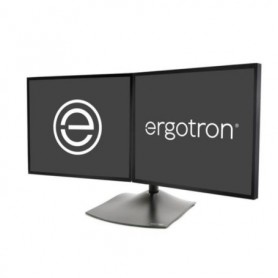 Ergotron 33-322-200 DS100 Dual Monitor Desk Stand, Horizontal Black