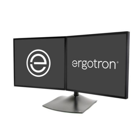 Ergotron 33-322-200 DS100 Dual Monitor Desk Stand, Horizontal Black
