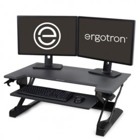Ergotron 33-418-085 WorkFit-TL Sit-Stand Desktop Workstation, TAA Compliant Black