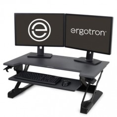 Ergotron 33-418-085 WorkFit-TL Sit-Stand Desktop Workstation, TAA Compliant Black
