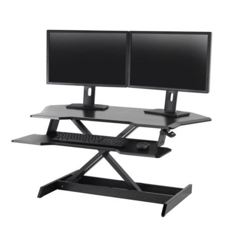 Ergotron 33-468-921 WorkFit Corner Sit-Stand Desk Converter Black