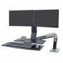 Ergotron 24-316-026 WorkFit-A Dual Monitor Sit-Stand Workstation Worksurface