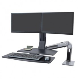 Ergotron 24-316-026 WorkFit-A Dual Monitor Sit-Stand Workstation Worksurface