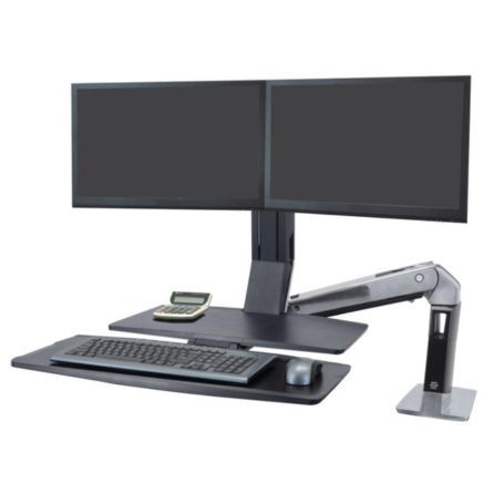 Ergotron 24-316-026 WorkFit-A Dual Monitor Sit-Stand Workstation Worksurface