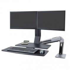 Ergotron 24-316-026 WorkFit-A Dual Monitor Sit-Stand Workstation Worksurface
