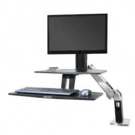 Ergotron 24-391-026 WorkFit-A Single HD Sit-Stand Workstation Suspended Keyboard