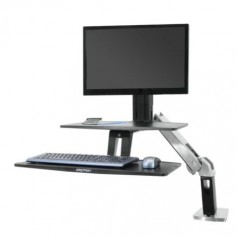 Ergotron 24-391-026 WorkFit-A Single HD Sit-Stand Workstation Suspended Keyboard