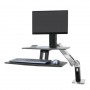Ergotron 24-390-026 WorkFit-A Single LD Sit-Stand Workstation Suspended Keyboard