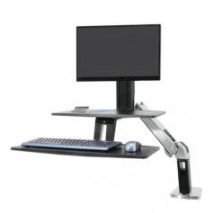 Ergotron 24-390-026 WorkFit-A Single LD Sit-Stand Workstation Suspended Keyboard