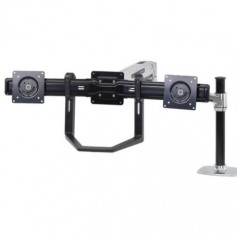 Ergotron 97-783 Dual Monitor and Handle Kit Polished Aluminium Black