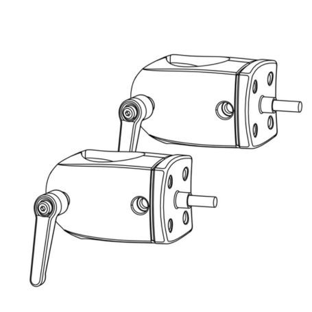 Ergotron 60-443-200 DS100 Outboard Pole Clamps Black Set of 2