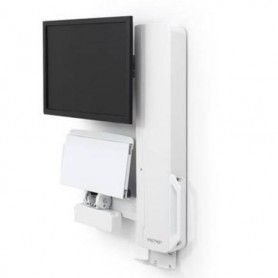 Ergotron 61-081-062 StyleView Sit-Stand Vertical Lift Workstation White