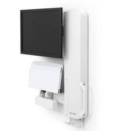 Ergotron 61-081-062 StyleView Sit-Stand Vertical Lift Workstation White