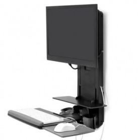 Ergotron 61-080-085 StyleView Sit Stand Vertical Lift Patient Room Black