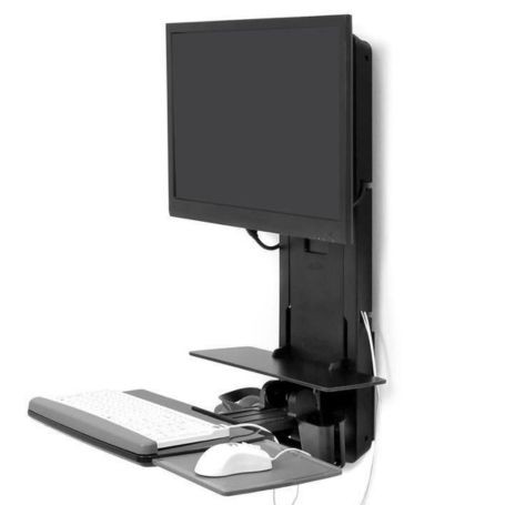 Ergotron 61-080-085 StyleView Sit Stand Vertical Lift Patient Room Black