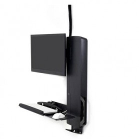 Ergotron 61-081-085 StyleView Sit Stand Vertical Lift High Traffic Area Black