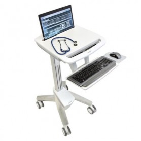 Ergotron SV41-6100-0 StyleView Laptop Cart Sit Stand Medical Workstation White