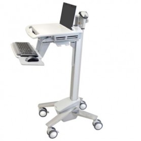 Ergotron SV40-6100-0 StyleView Laptop Cart Non Powered Medical Workstation White