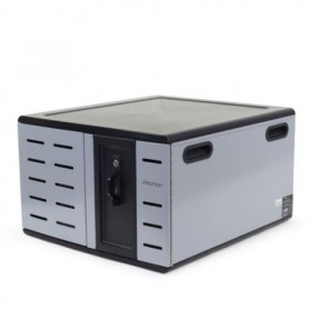 Ergotron DM12-1012-1 Zip12 Charging Desktop Cabinet Black Silver
