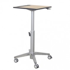 Ergotron 24-811-F13 Mobile Sit-Stand Desk Fusion Maple & Silver