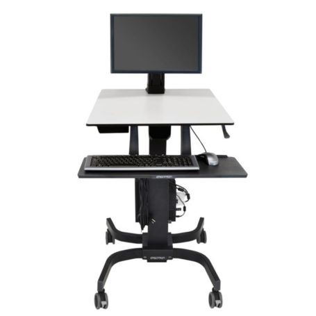 Ergotron 24-215-085 WorkFit-C Single LD Sit Stand Workstation Black