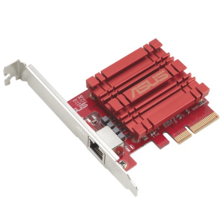 ASUS XG-C100C is a PCI Express network adapter designed to add high-speed wired Ethernet connectivity.