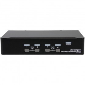 StarTech SV431DPUA 4 Port DisplayPort KVM Switch w/ Audio - USB, DP Monitor