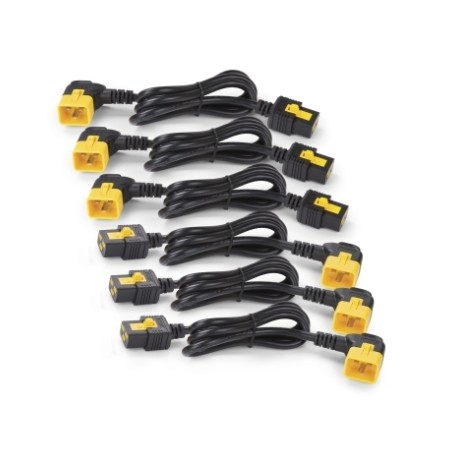 APC AP8714R Power Cord Kit (6 ea), Locking, C19 to C20 (90 Degree), 1.2m