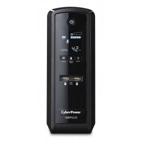 CyberPower CP1500PFCLCD 1500VA/1000W Pure Sine Wave NEMA 5-15P 5 ft cord 10 NEMA 5-15R 2USB Ports 3-Year