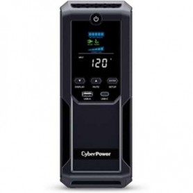 CyberPower CP1500AVRLCD3 1500VA/900W Line Interactive Ups, Mini-Tower, 12 Outlets, AVR, LCD, USB Charging, 3 Year