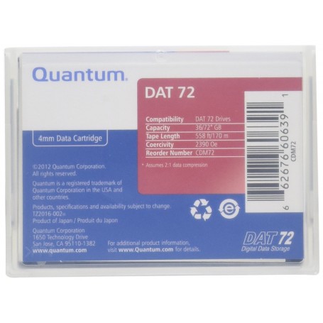 Quantum CDM72 DDS-5/DAT72 Backup Tape Cartridge 36 GB/72 GB