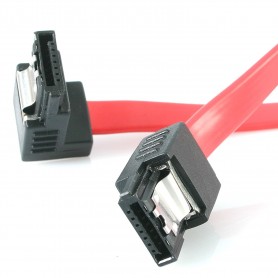 StarTech LSATA12RA1  12 inch Latching SATA to Right Angle SATA Serial ATA Cable