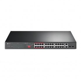 TP-LINK TL-SL1226P 24-Port 10/100 Mbps + 2-Port Gigabit Rackmount Switch with 24-Port PoE+