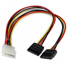 StarTech PYO2LP4SATA.com 12 inch LP4 to 2x SATA Power Y Cable Adapter - SATA Power Cable