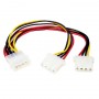 StarTech PYO2L.com LP4 to 2x LP4 Power Y Splitter Cable - 4 pin Molex Adapter