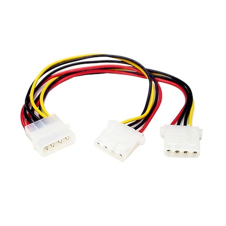 StarTech PYO2L.com LP4 to 2x LP4 Power Y Splitter Cable - 4 pin Molex Adapter