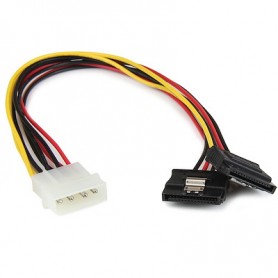 StarTech PYO2LP4LSATA.com 12 inch 4-Pin Molex LP4 to 2x Latching SATA Power Y Cable Splitter Adapter