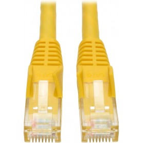 Tripp Lite N201-001-YW 1FT CAT6 YELLOW1 Gigabit Snagless Molded RJ45 M/M Patch Cable