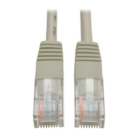 Tripp Lite N002-015-GY 15ft Cat5e 350MHz Strain-relief Molded Patch Cable RJ45 M/M Gray