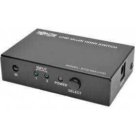 Tripp Lite B119-002-UHD 2-Port HDMI Switch for Video & Audio 4Kx2K UHD 60Hz with Remote Control