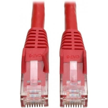 Tripp Lite N201-010-RD 10ft Red Cat6 Gigabit Snagless Molded Patch Cable RJ45 M/M