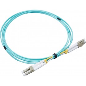 AddOn ADD-LC-LC-2M5OM3 2M 10GB Lomm Fiber Optic Patch Cable OM3 Duplex LC/LC 50/125 Aqua