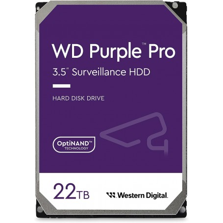 Western Digital WD221PURP 22TB WD Purple Pro Surveillance Internal Hard Drive HDD - SATA 6 Gb