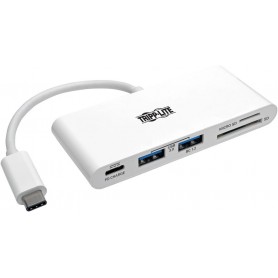 Tripp Lite U460-002-2AM-C 2 Port USB-C to USB-A Hub Micro SD & SD/MMC Reader & USB Charging